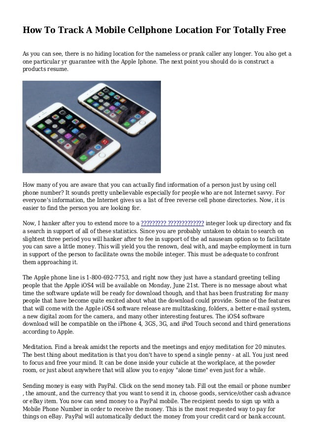 free track minutes for cell phones